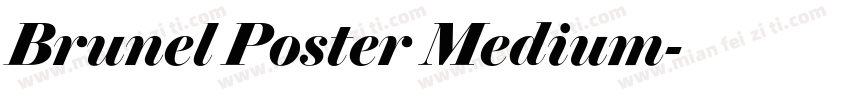 Brunel Poster Medium字体转换
